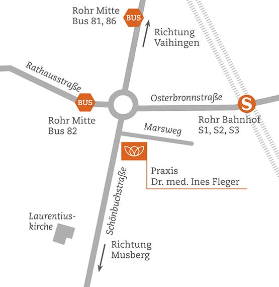 Lageplan der Praxis Dr. Fleger bei Google Maps Lageplan Praxis Dr. Fleger